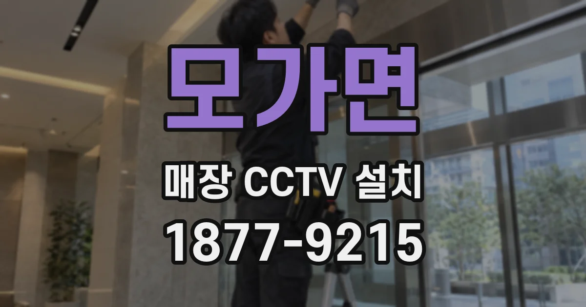 모가면 매장 CCTV 설치