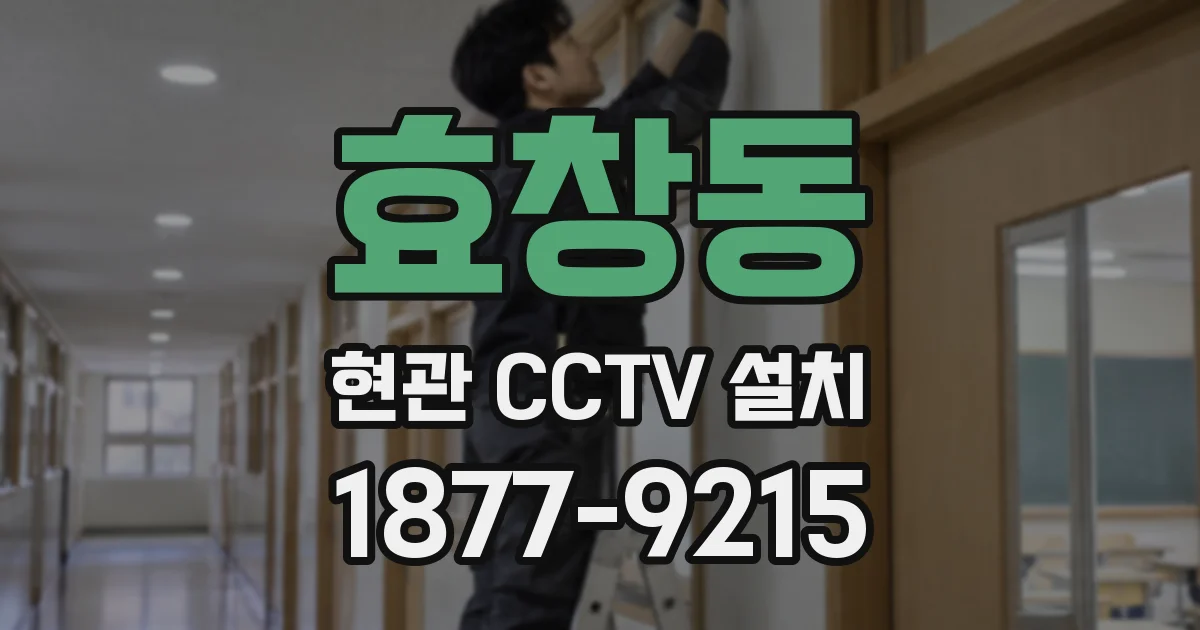 효창동 현관 CCTV 설치