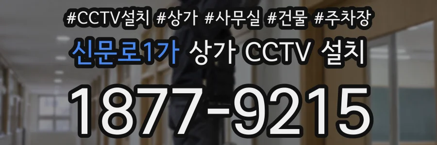 신문로1가 상가 CCTV 설치