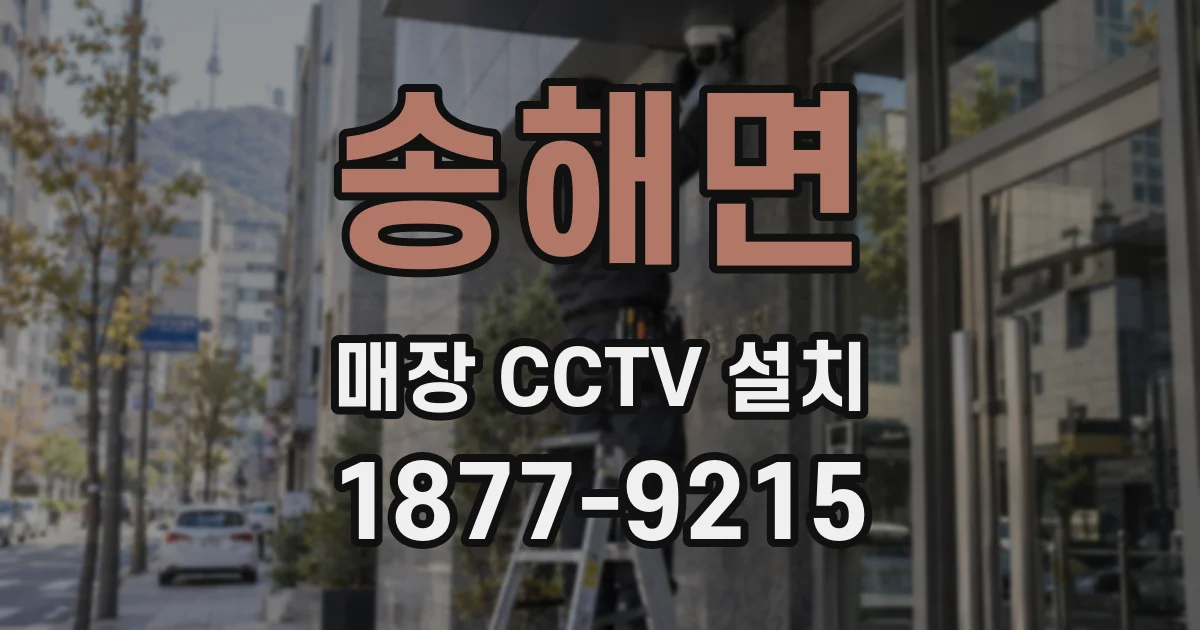 송해면 매장 CCTV 설치