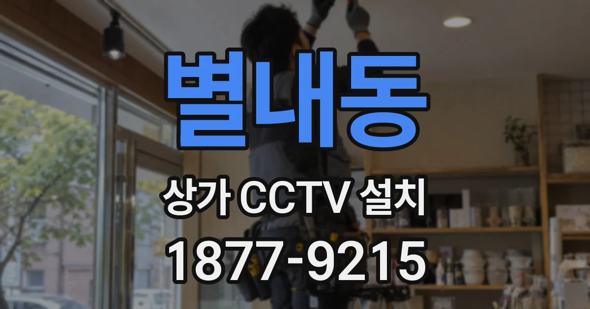 별내동 상가 CCTV 설치