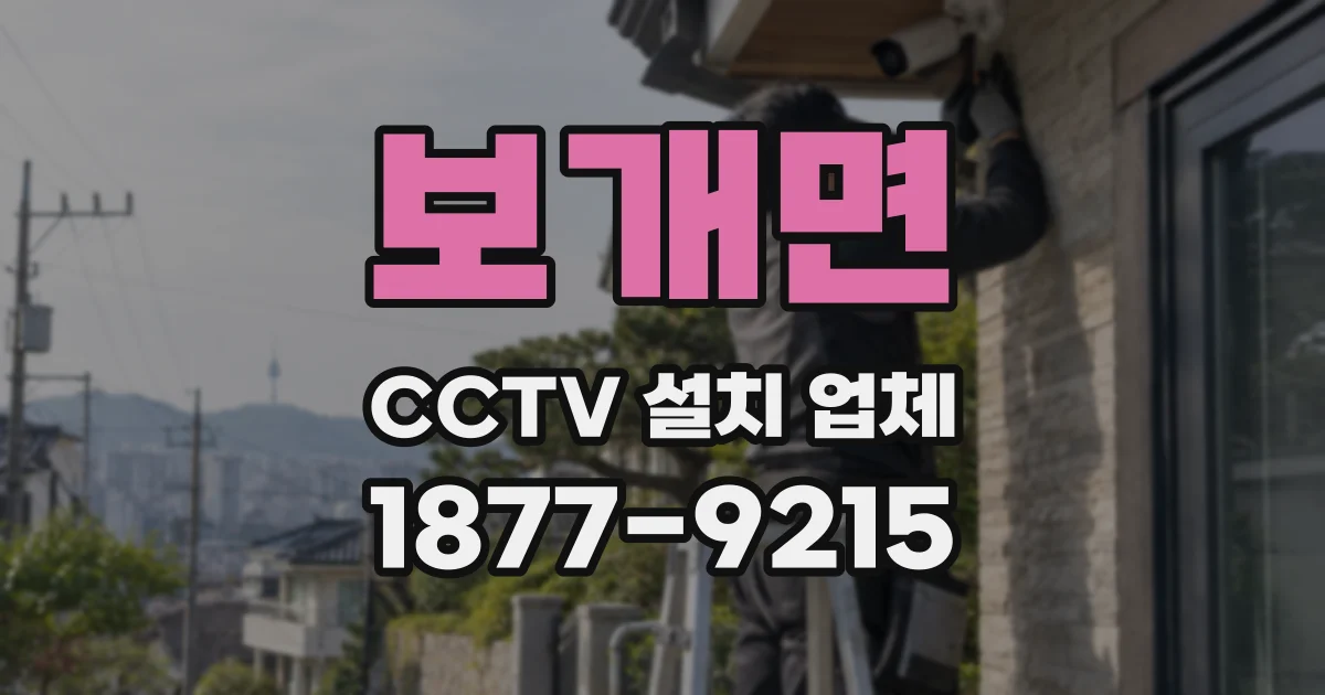 보개면 CCTV 설치 업체