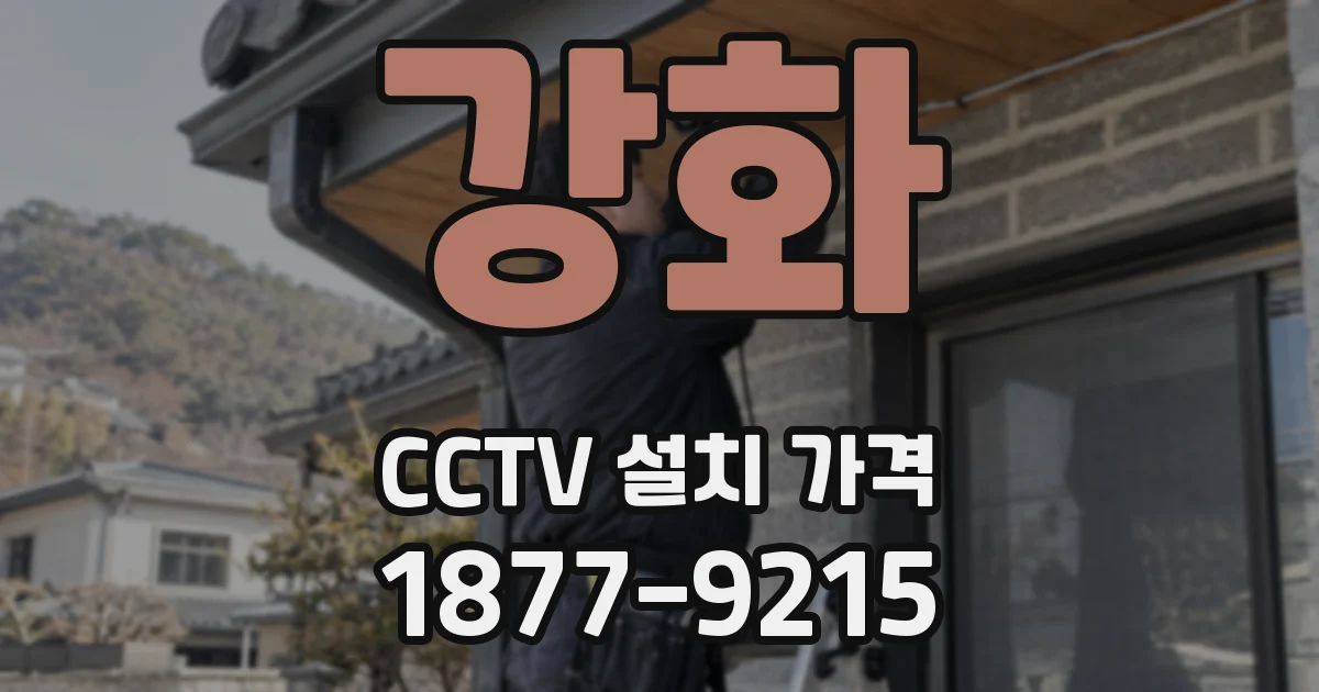 강화 CCTV 설치 가격