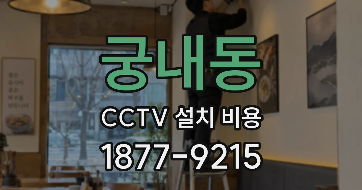 궁내동 CCTV 설치 비용