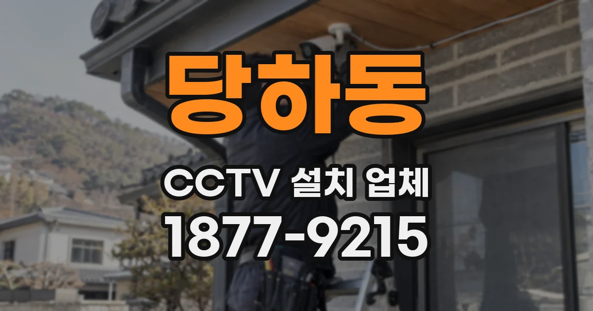 당하동 CCTV 설치 업체