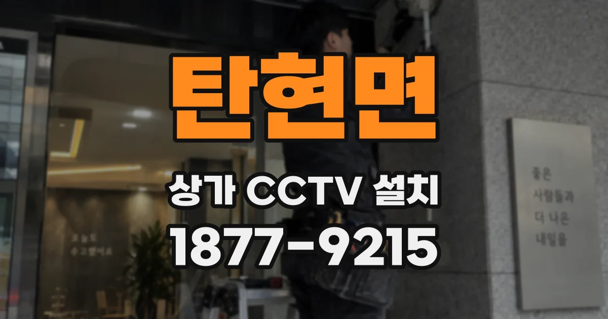 탄현면 상가 CCTV 설치