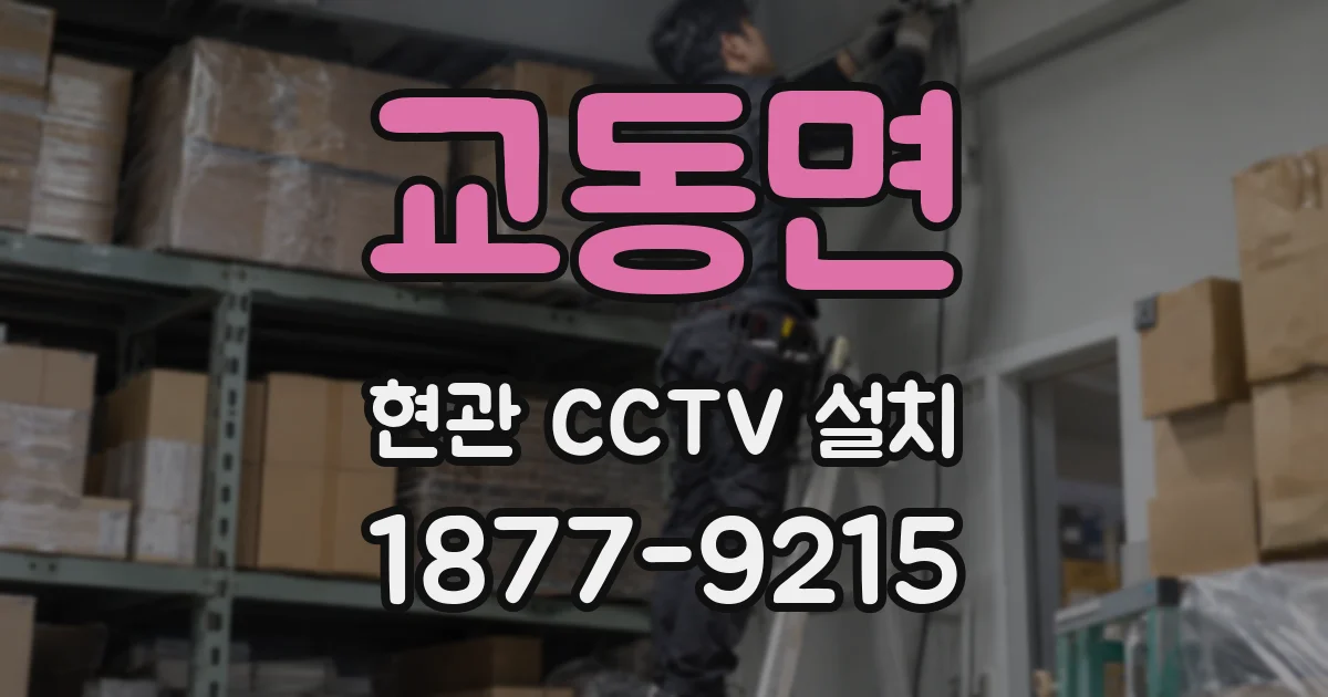 교동면 현관 CCTV 설치