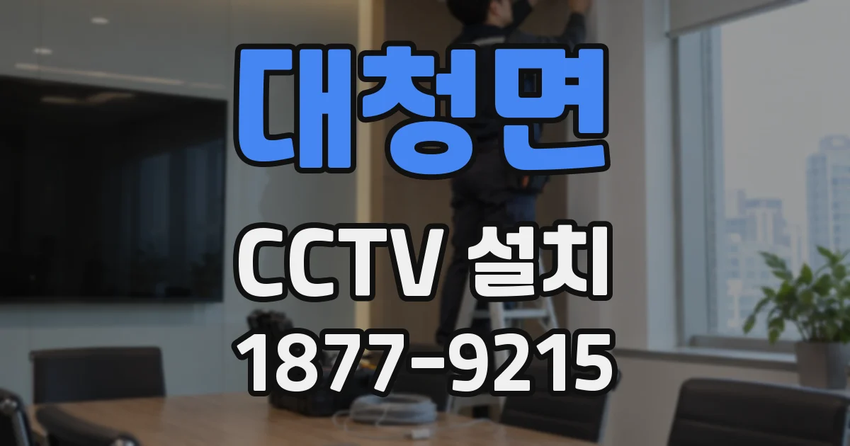 대청면 CCTV 설치