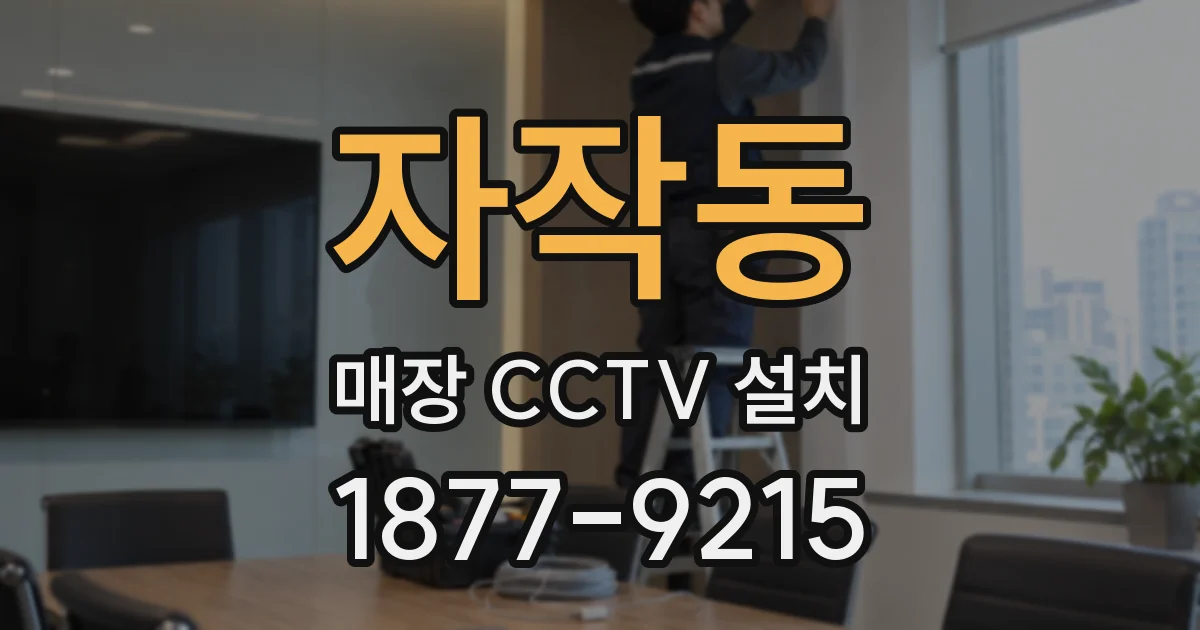자작동 매장 CCTV 설치