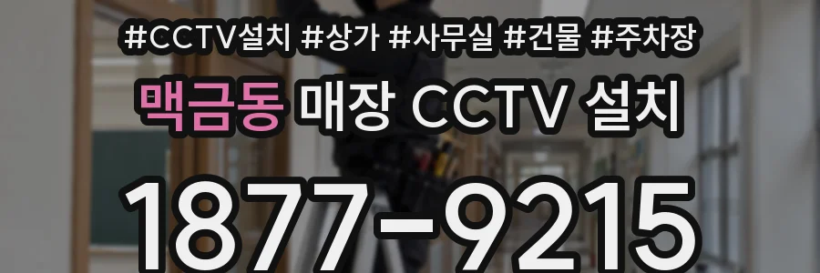 맥금동 매장 CCTV 설치