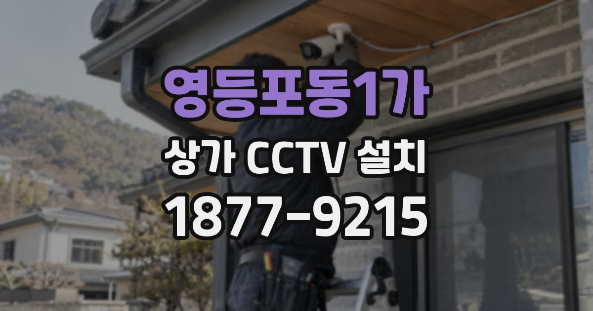 영등포동1가 상가 CCTV 설치