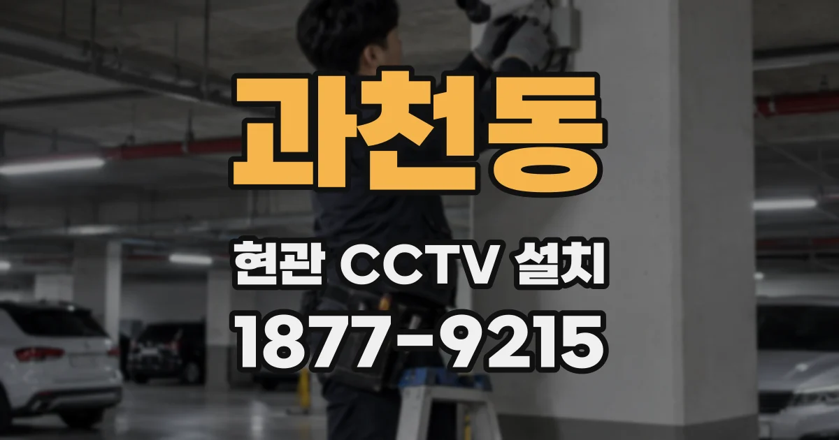 과천동 현관 CCTV 설치