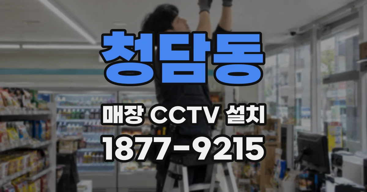 청담동 매장 CCTV 설치