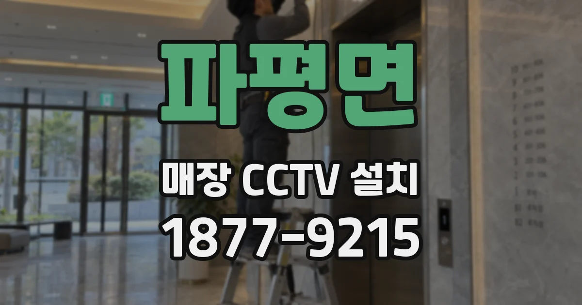 파평면 매장 CCTV 설치