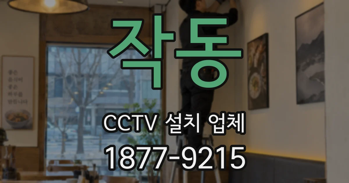 작동 CCTV 설치 업체