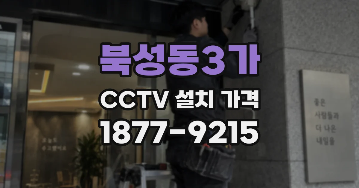 북성동3가 CCTV 설치 가격