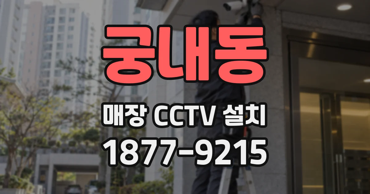 궁내동 매장 CCTV 설치