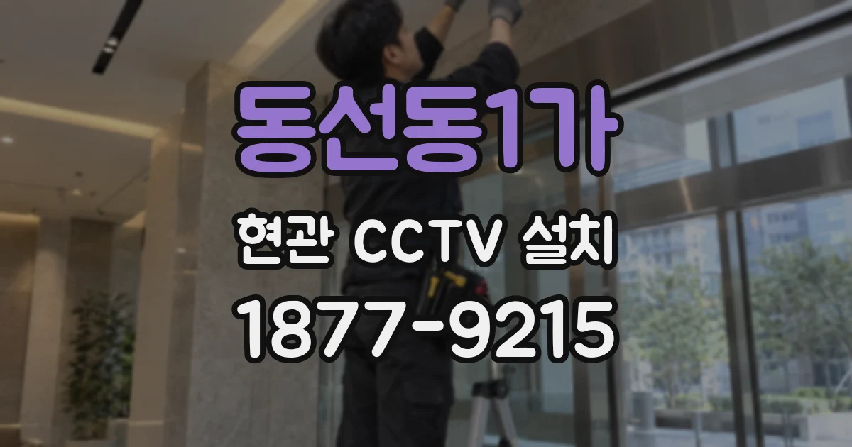 동선동1가 현관 CCTV 설치