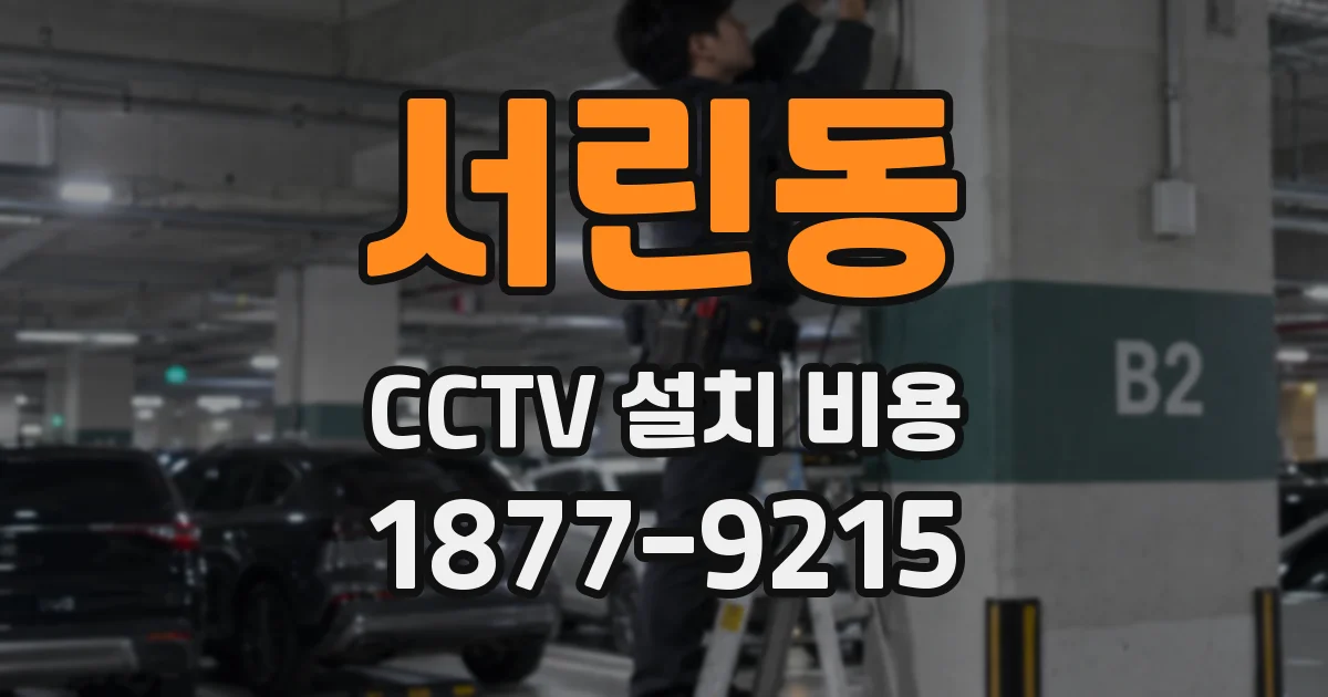 서린동 CCTV 설치 비용