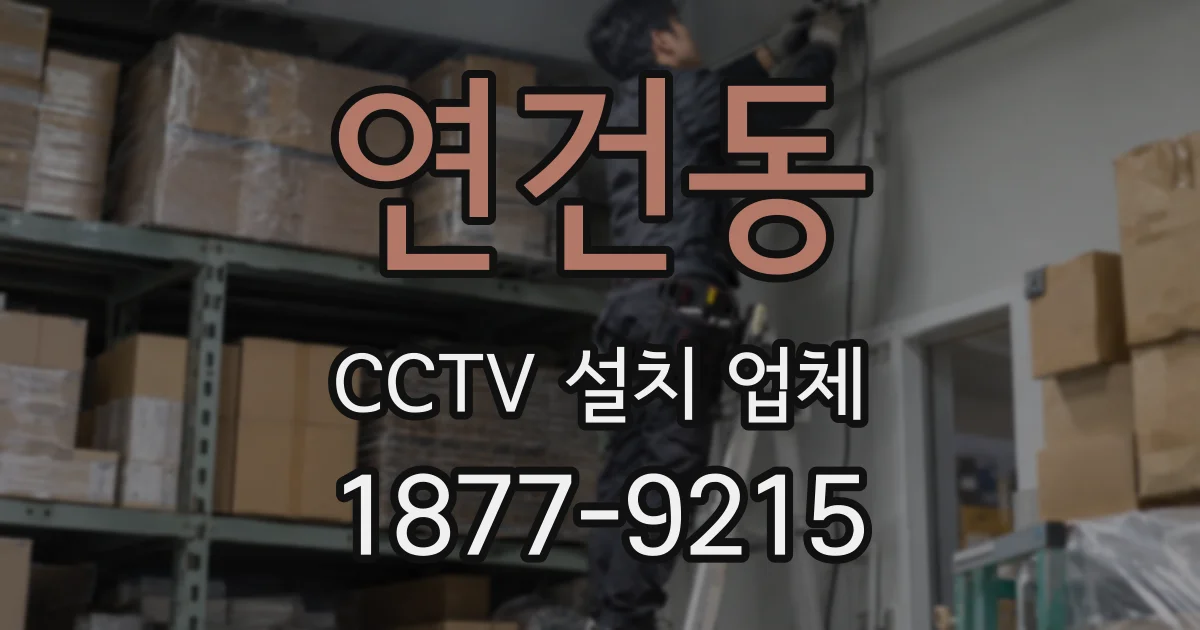 연건동 CCTV 설치 업체