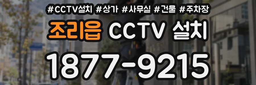 조리읍 CCTV 설치