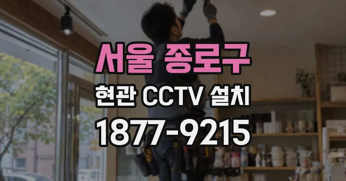 서울 종로구 현관 CCTV 설치