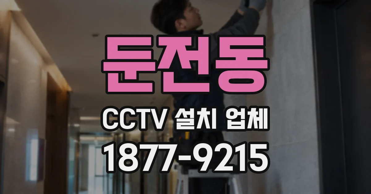 둔전동 CCTV 설치 업체