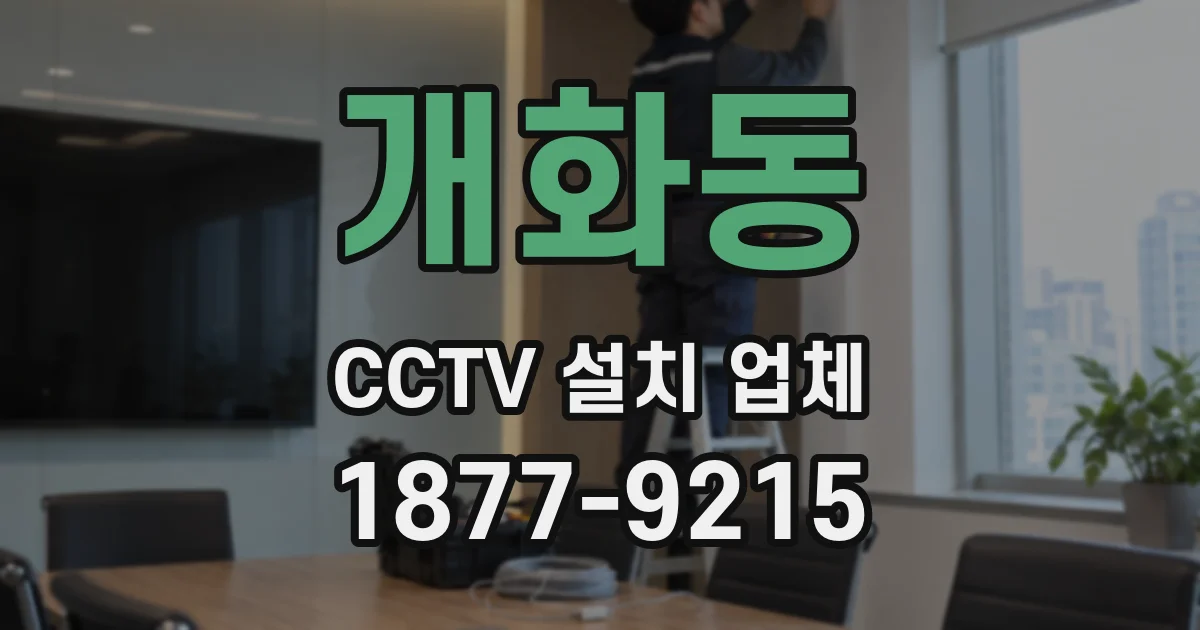 개화동 CCTV 설치 업체