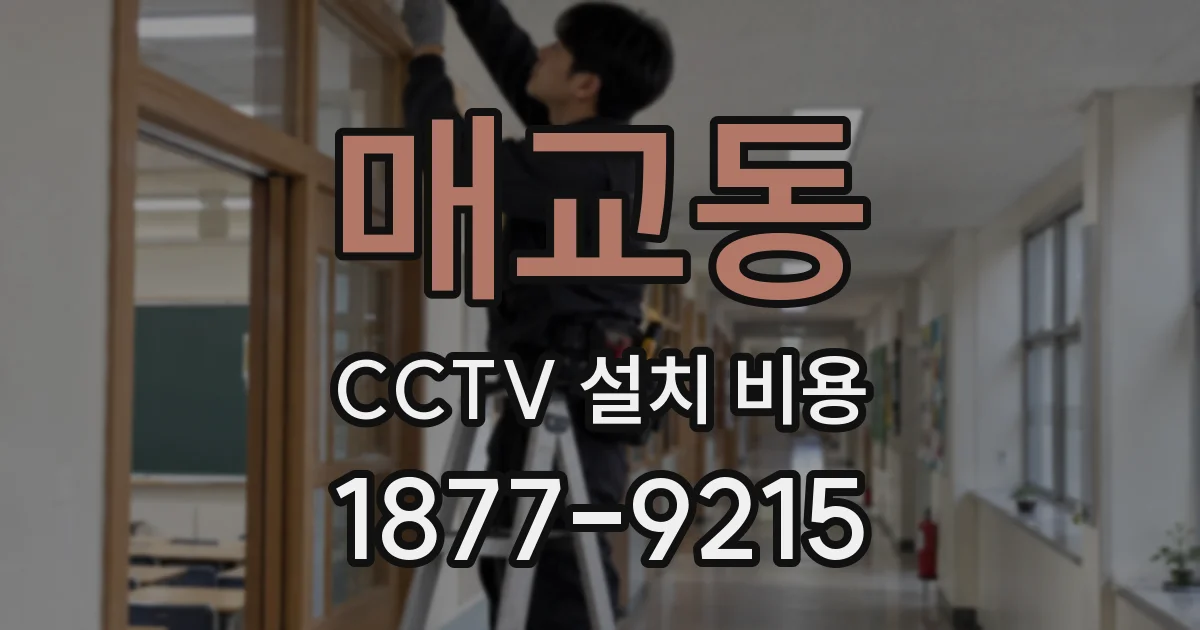 매교동 CCTV 설치 비용