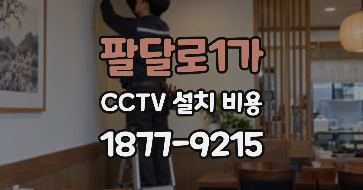 팔달로1가 CCTV 설치 비용