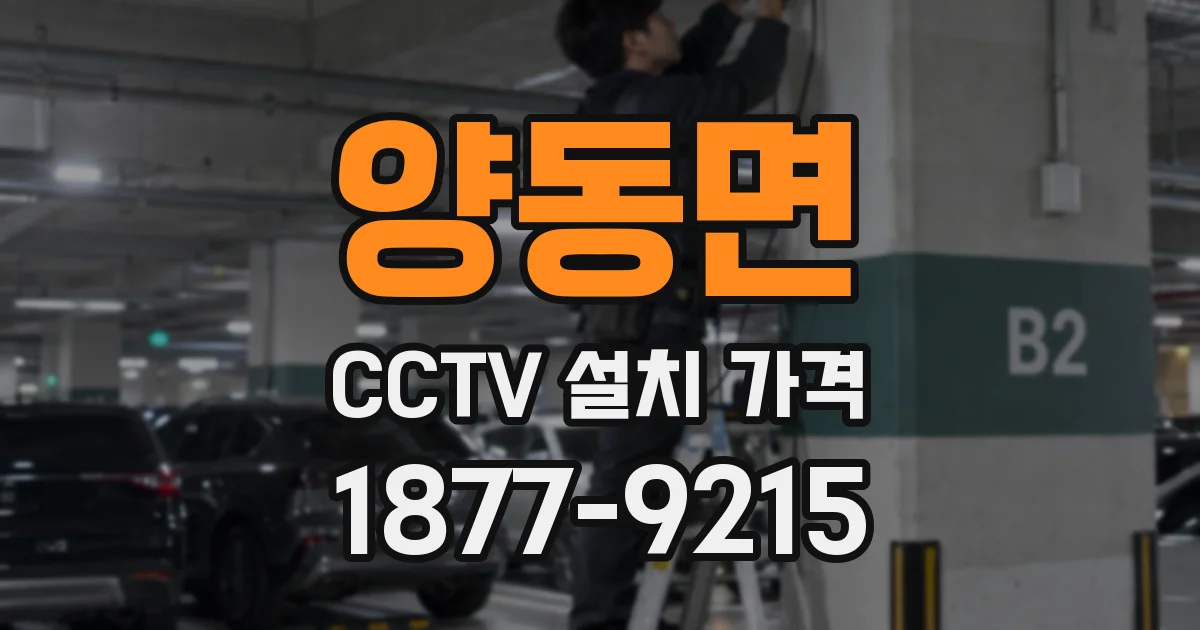 양동면 CCTV 설치 가격