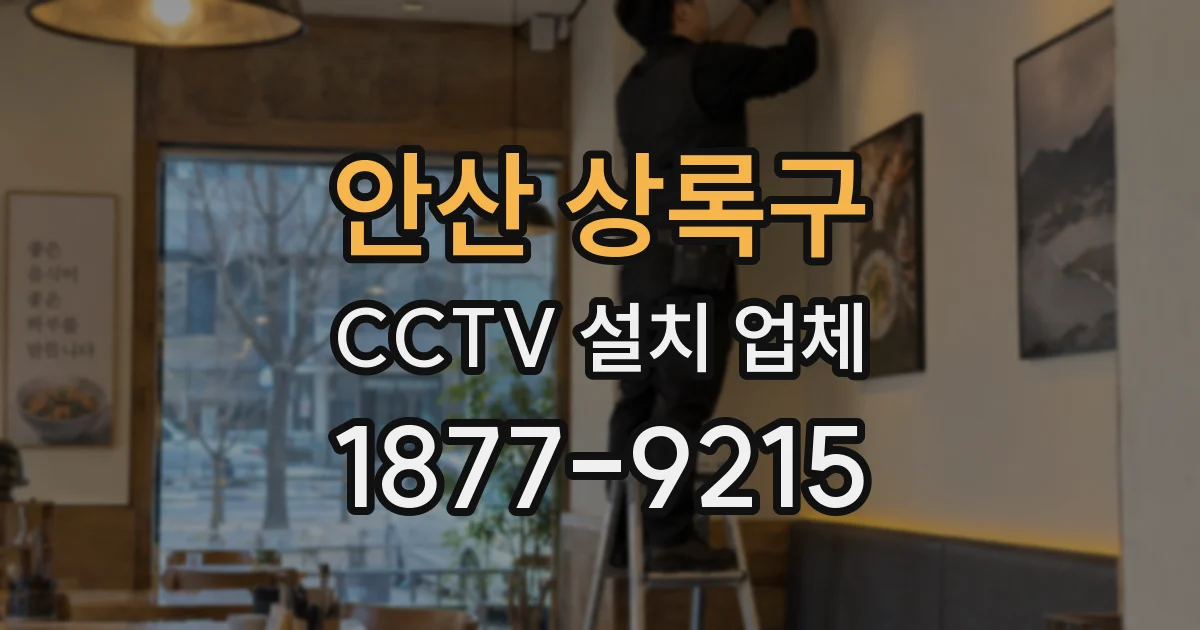 안산 상록구 CCTV 설치 업체