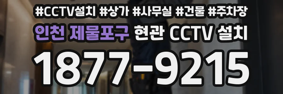 인천 제물포구 현관 CCTV 설치