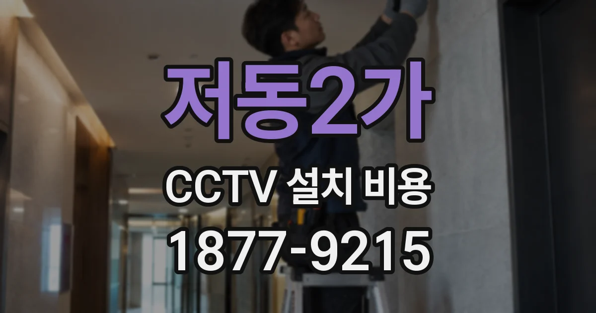 저동2가 CCTV 설치 비용