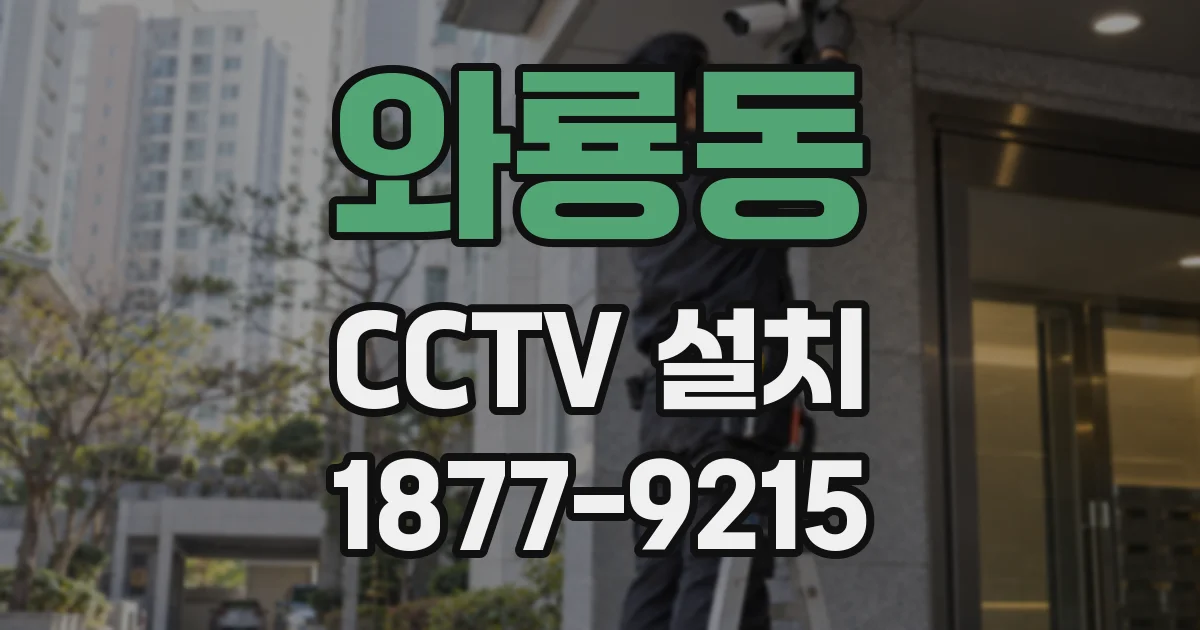 와룡동 CCTV 설치