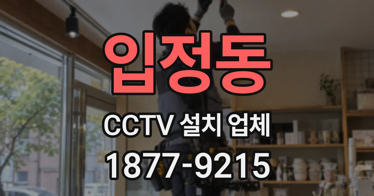 입정동 CCTV 설치 업체