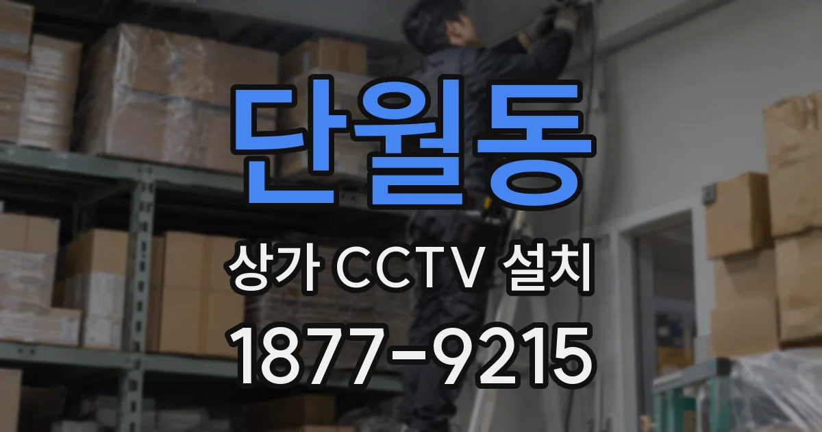 단월동 상가 CCTV 설치