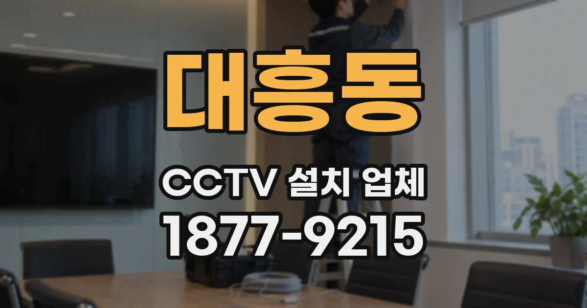 대흥동 CCTV 설치 업체