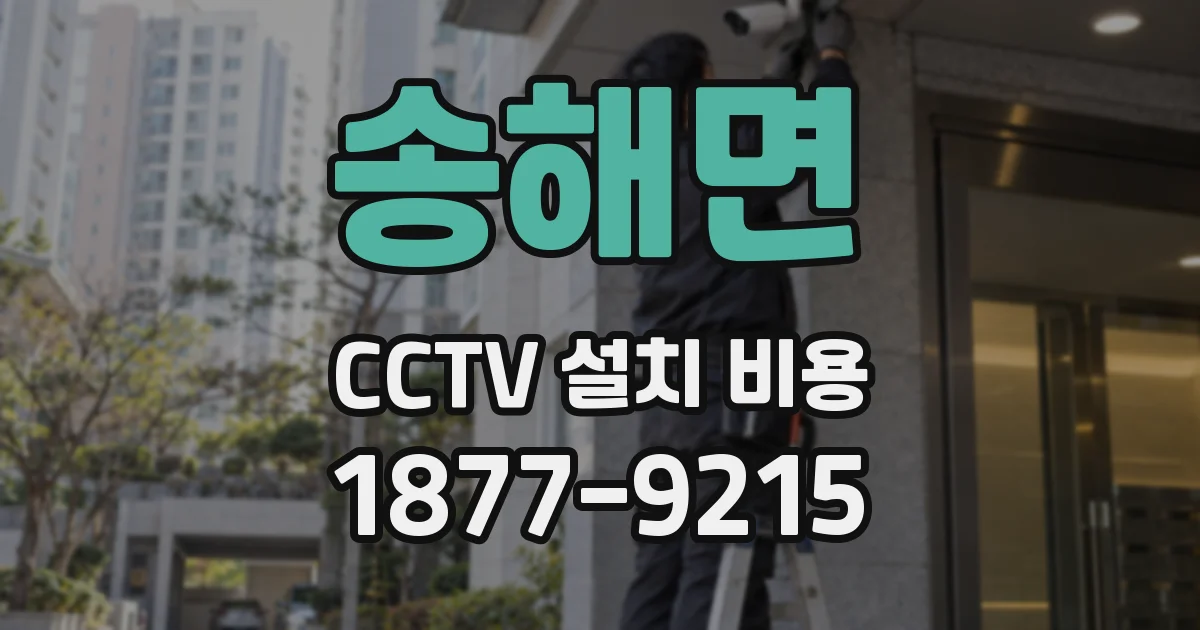 송해면 CCTV 설치 비용