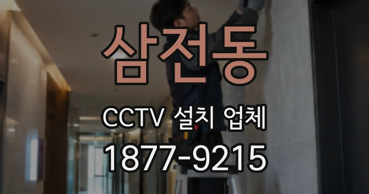 삼전동 CCTV 설치 업체
