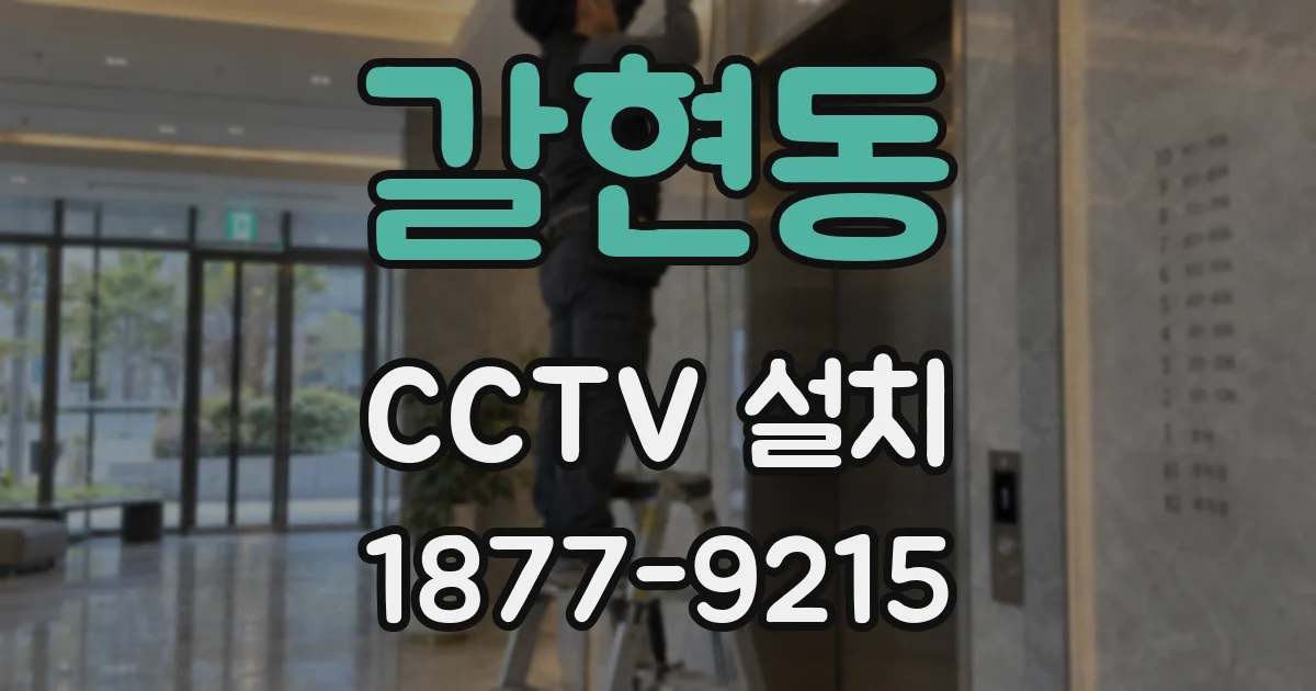 갈현동 CCTV 설치