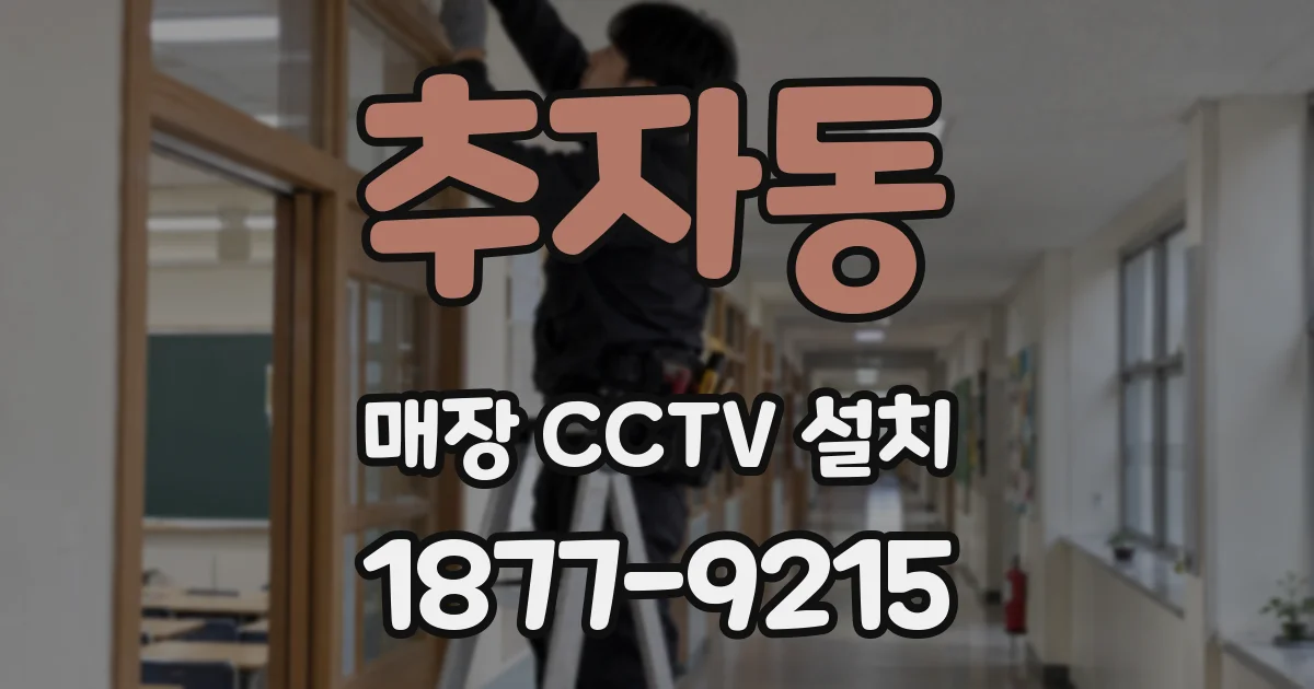 추자동 매장 CCTV 설치