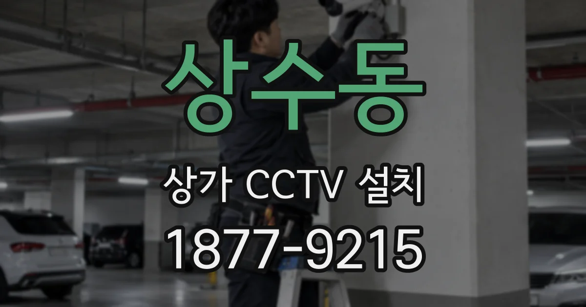 상수동 상가 CCTV 설치