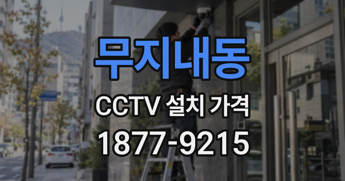 무지내동 CCTV 설치 가격
