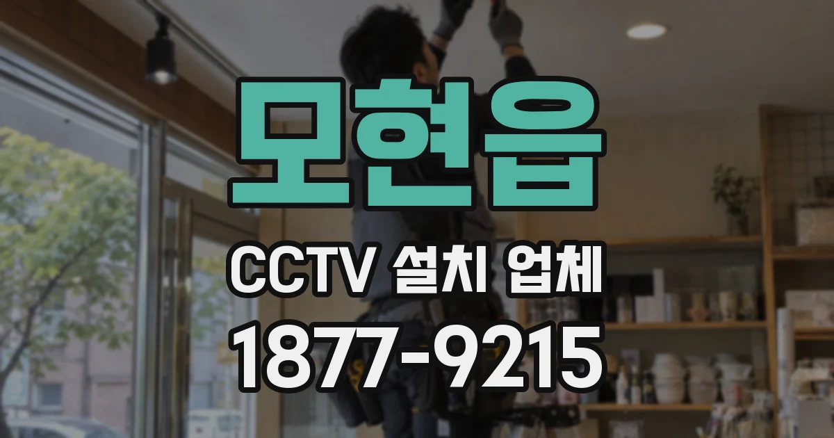 모현읍 CCTV 설치 업체