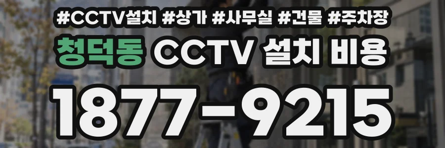 청덕동 CCTV 설치 비용