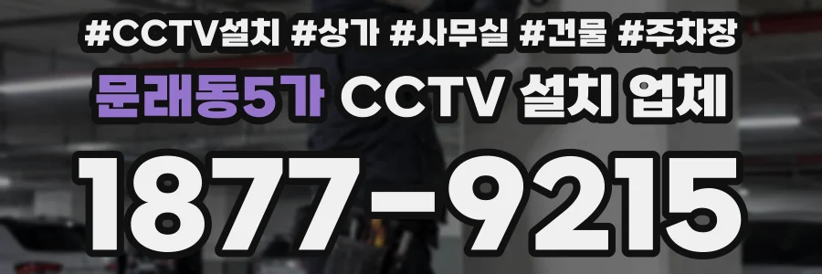 문래동5가 CCTV 설치 업체