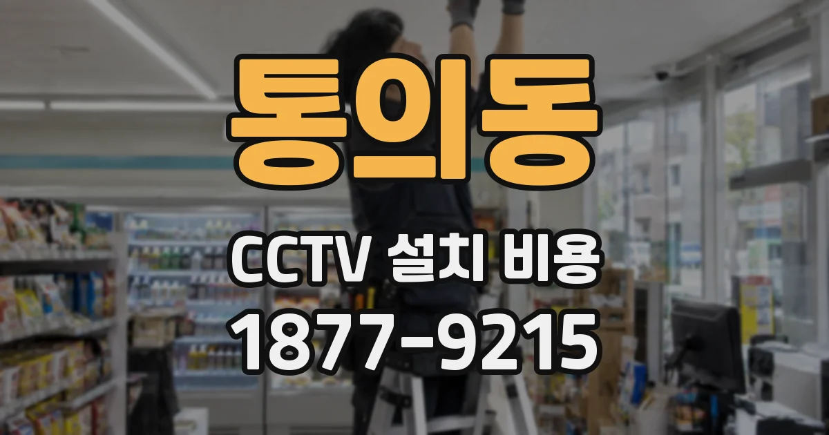 통의동 CCTV 설치 비용