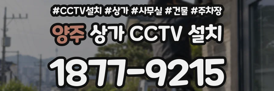 양주 상가 CCTV 설치