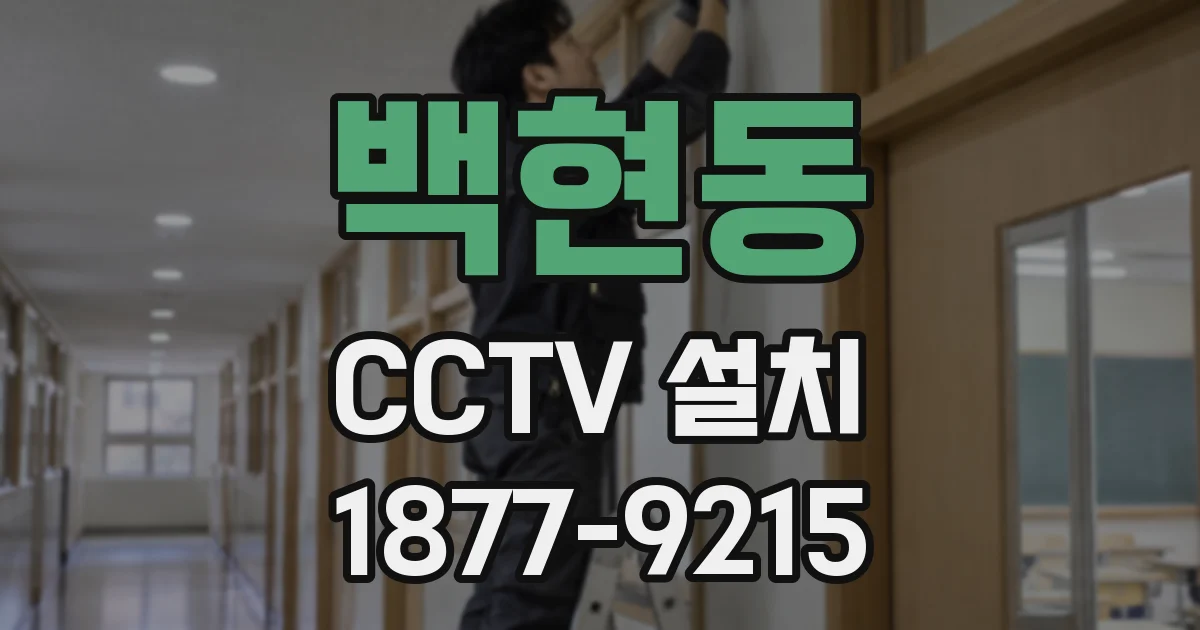 백현동 CCTV 설치